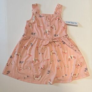 Carter's Peach Butterfly Print Dress